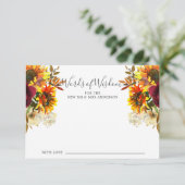 秋のひまわりフローラウィズカードの言葉 招待状 (スタンド正面)