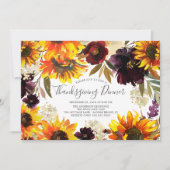 秋のひまわりフローラ感謝祭晩餐パーティー 招待状 (正面)