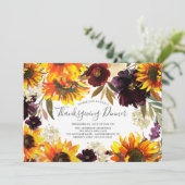 秋のひまわりフローラ感謝祭晩餐パーティー 招待状 (スタンド正面)