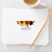 秋のひまわりブーケ 返送先 ラベル (インサイチュ)