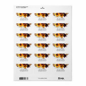 秋のひまわりブーケ 返送先 ラベル (フルシート)