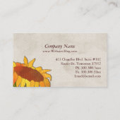 秋のひまわりユニーク 名刺 (裏面)