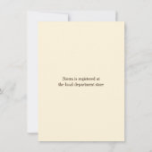 秋のひまわりリースブライダルシャワー招待 招待状 (裏面)