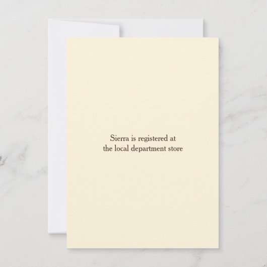 秋のひまわりリースブライダルシャワー招待 招待状 (裏面)