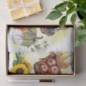 秋のひまわり感謝カボチャ収穫 薄葉紙 (ギフト)