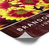 秋のひまわり素朴がフェス結婚ンへようこそ ポスター (角)