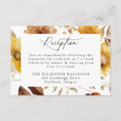 秋のひまわり素朴と野花披露宴 エンクロージャーカード (正面)