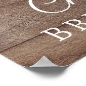 秋のひまわり素朴ブライダルシャワーウェルカムサイン ポスター (角)