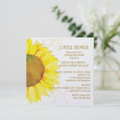 秋のひまわり結婚のカップルのシャワー 招待状 (スタンド正面)