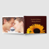 秋のひまわり結婚のゲストブック ゲストブック (全面)