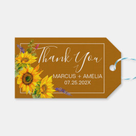 秋のひまわり結婚のプレゼントラベル ギフトタグ
