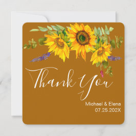 秋のひまわり結婚の感謝