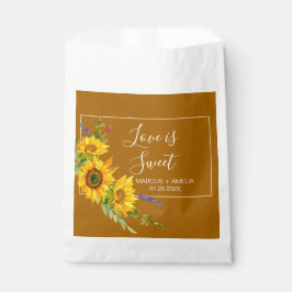 秋のひまわり結婚の花 フェイバーバッグ