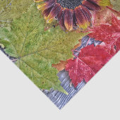 秋のひまわり赤い黄色のカエデ葉ミズ材 薄葉紙 (詳細)