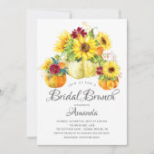 秋のひまわり かぼちゃ ブライダルシャワーブランシュ 招待状 (正面)