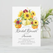 秋のひまわり かぼちゃ ブライダルシャワーブランシュ 招待状 (スタンド正面)
