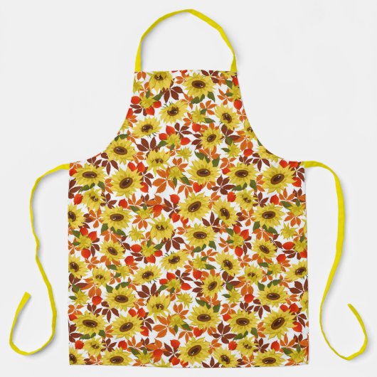 秋のひまわり エプロン (正面)