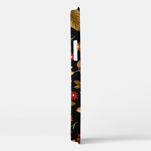 秋のひまわり:カエデ黒背景 Case-Mate iPhoneケース (裏面 / 右)