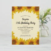 秋のひまわり | サプライズ50歳の誕生日パーティー 招待状 (スタンド正面)