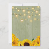 秋のひまわり サージュ材のウッドライトが私たちの結婚式を彩る 招待状 (裏面)
