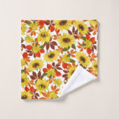 秋のひまわり バスタオルセット (ウォッシュタオル)