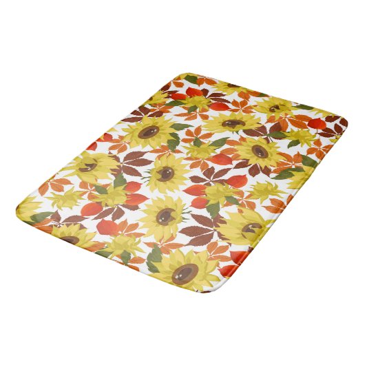 秋のひまわり バスマット (アングル)