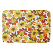 秋のひまわり バスマット (正面)