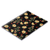 秋のひまわり：赤オレンジ色調和。 ノートブック (左側)