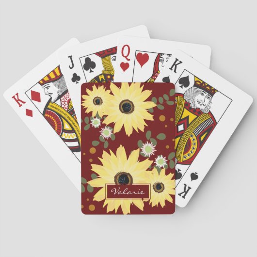 秋のひパーソナライズされたまわり名 トランプ (裏面)