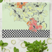 秋のぼろぼろのシックな野生の花への夏 キッチンタオル (折り畳み)