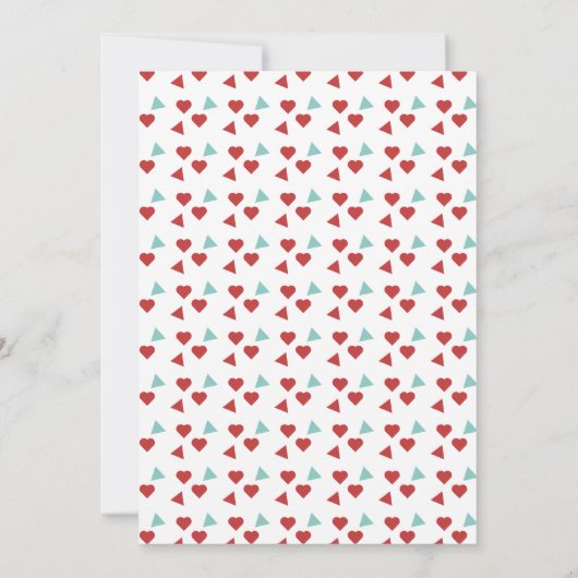 秋のりんごのコンフェッティ ハートの誕生日招待状 招待状 (裏面)