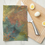 秋のろうけつ染め キッチンタオル (四つ折り)