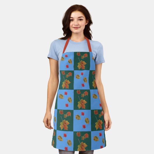 秋のアイキャンディーチェックのエプロン エプロン (着用した状態)