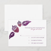 秋のアク葉ルズと結婚式RSVP 出欠カード (正面/裏面)