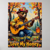 秋のアコースティック：クマの素朴口 ポスター (正面)