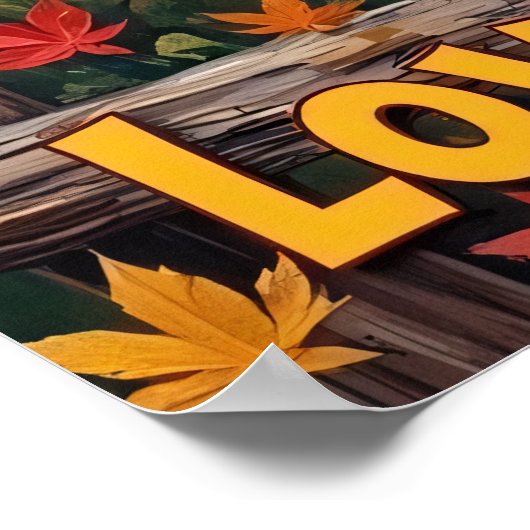 秋のアコースティック：クマの素朴口 ポスター (角)