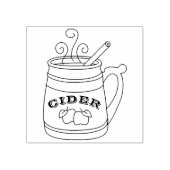 秋のアップルサイダーラバーアートスタンプ ラバースタンプ (インプリント)