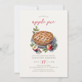 秋のアップルパイ ベイビーシャワー 招待状 (正面)