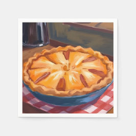 秋のアップルパイ 水彩画 スタンダードカクテルナプキン