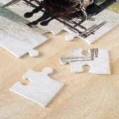 秋のアマン派の馬および乳母車 ジグソーパズル (側面)