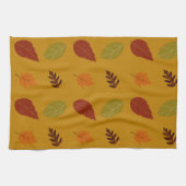 秋のアーストーンの色紅葉パターン キッチンタオル (横)