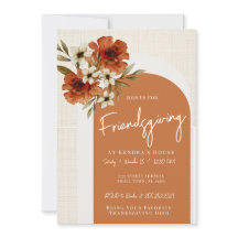 秋のアーチのフレンドギビング招待状