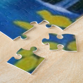 秋のアートのクロアチアの滝、プリツヴィツェ湖 ジグソーパズル (側面)