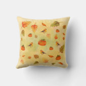 秋のアートウィズハンドレタリング クッション (裏面)