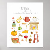 秋のアートプリント – ウォールアートデコール ポスター (正面)