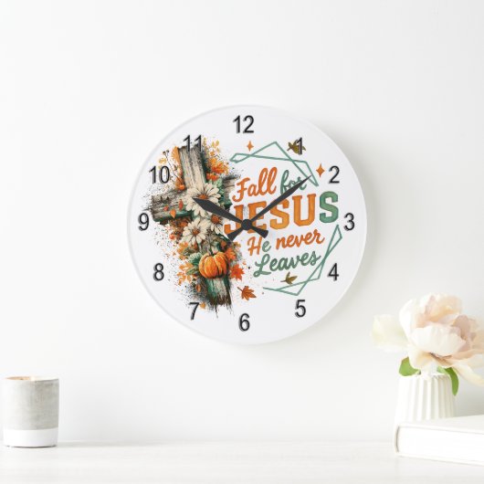 秋のイエス.... ラージ壁時計 (ホーム)
