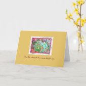 秋のイバラ誕生日カード カード (黄色い花)