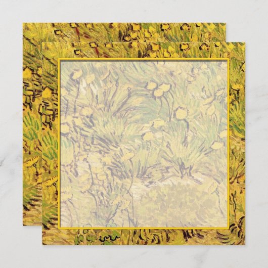 秋のイベント用の空白の招待状 招待状 (正面/裏面)