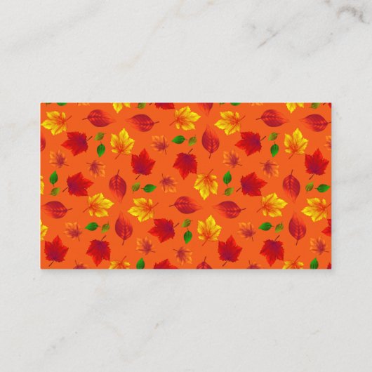 秋のイベント秋フォージズフラット座席表 プレイスカード (裏面)