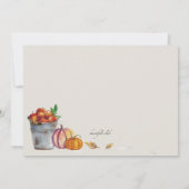 秋のイメージの招待状 招待状 (裏面)